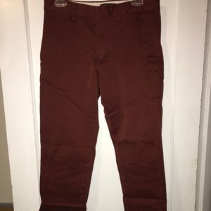 Burgundy Banana Republic Mason Athletic Fit Chino